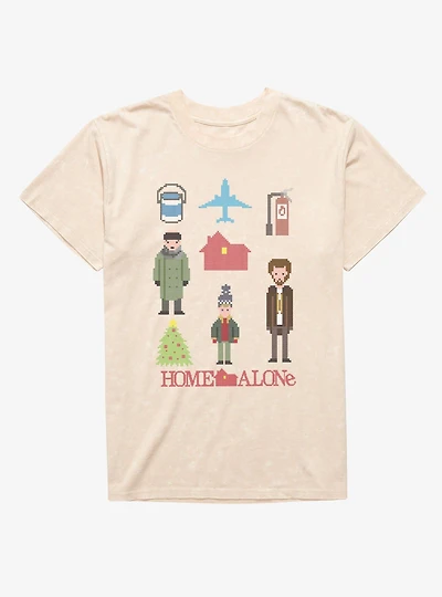 Home Alone Pixel Characters Mineral Wash T-Shirt