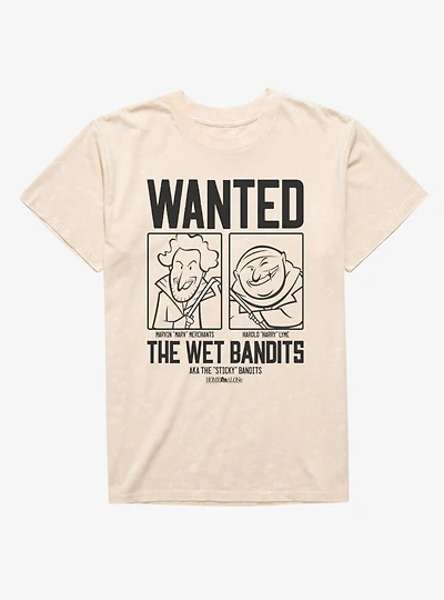 Home Alone Wanted Wet Bandits Cartoons Mineral Wash T-Shirt