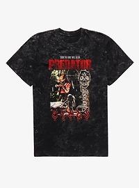 Predator Soon The Hunt Will Begin Target Scan Mineral Wash T-Shirt