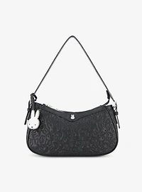 Danielle Nicole Miffy Quilted PU Shoulder Bag with Charm in Black