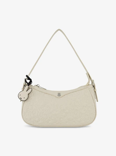 Danielle Nicole Miffy Quilted PU Shoulder Bag with Charm in White