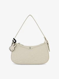 Danielle Nicole Miffy Quilted PU Shoulder Bag with Charm in White