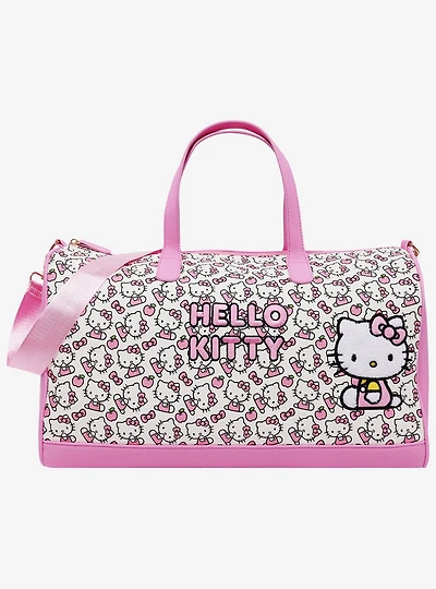 Ful Sanrio Hello Kitty Pink & White Weekender Duffle Bag