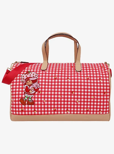 Strawberry Shortcake Gingham Weekender Duffle Bag