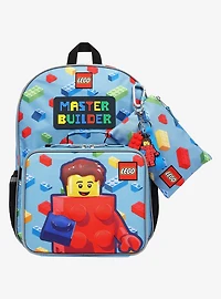 LEGO Master Builder Backpack Set with Detachable Lunch Box & Accessory Pouch