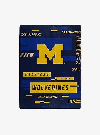 NCAA Digitize Michigan Raschel Throw Blanket