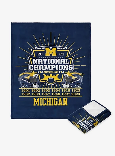NCAA 2023 FBC Fissure Michigan Silk Touch Throw