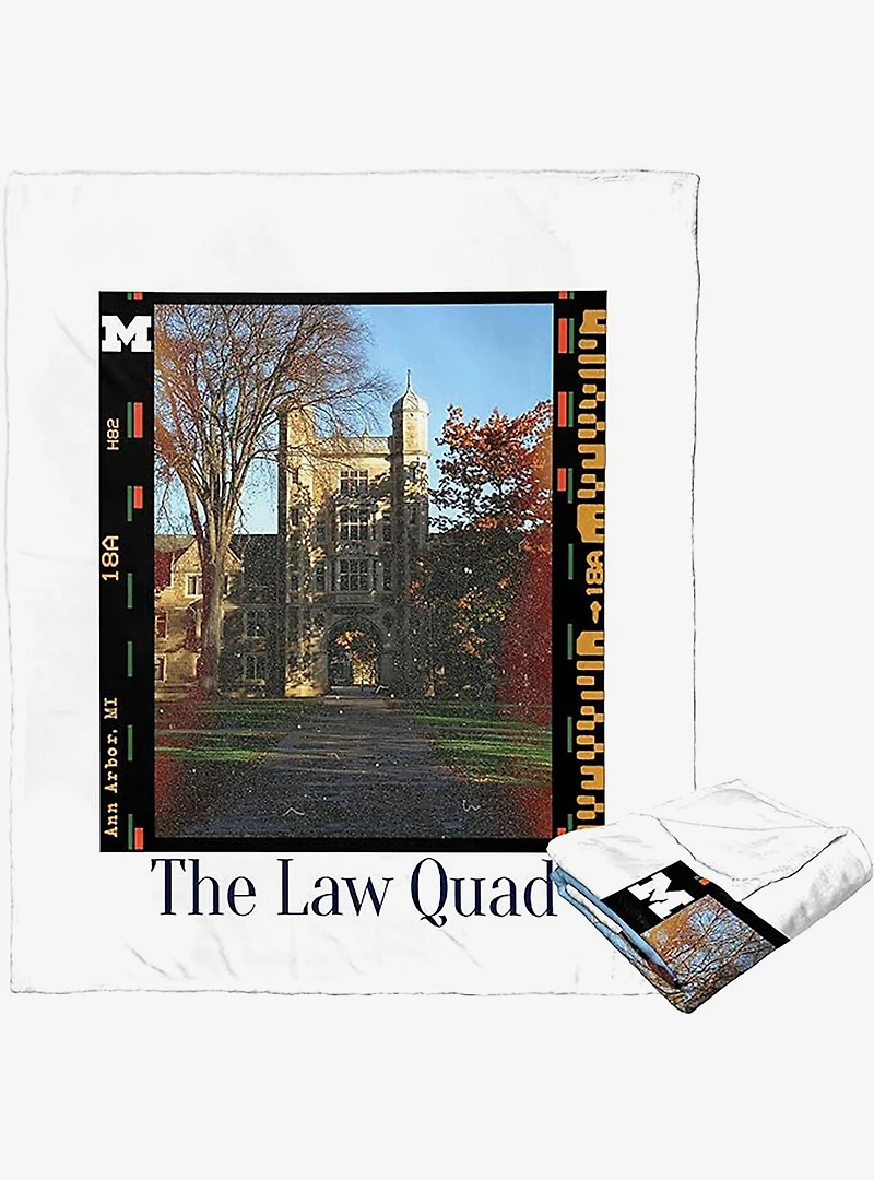 NCAA Campus Life Michigan Silk Touch Throw Blanket
