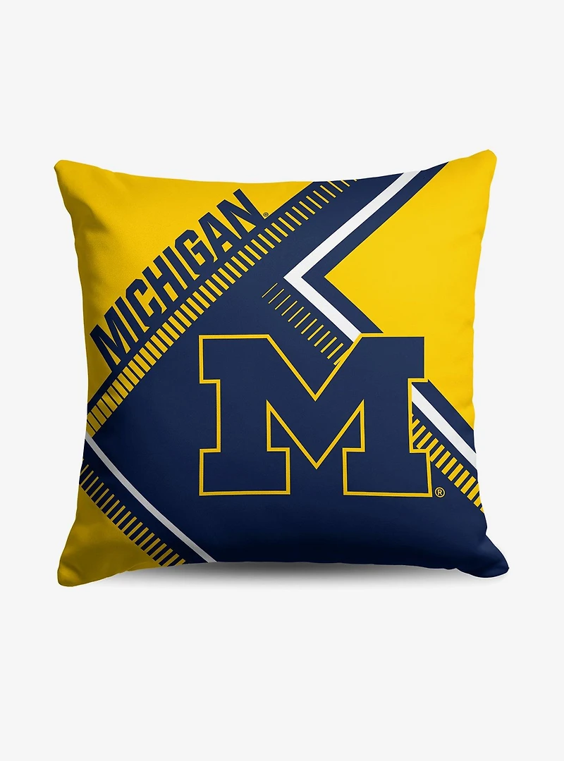 NCAA Michigan Wolverines Pulsewave Throw Pillow