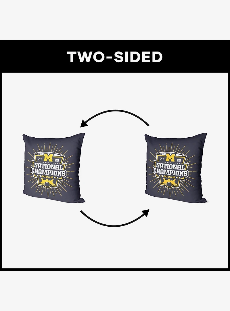 NCAA 2023 FBC Intimidate Michigan Throw Pillow