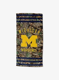 NCAA Michigan Realtree Stripes Beach Towel