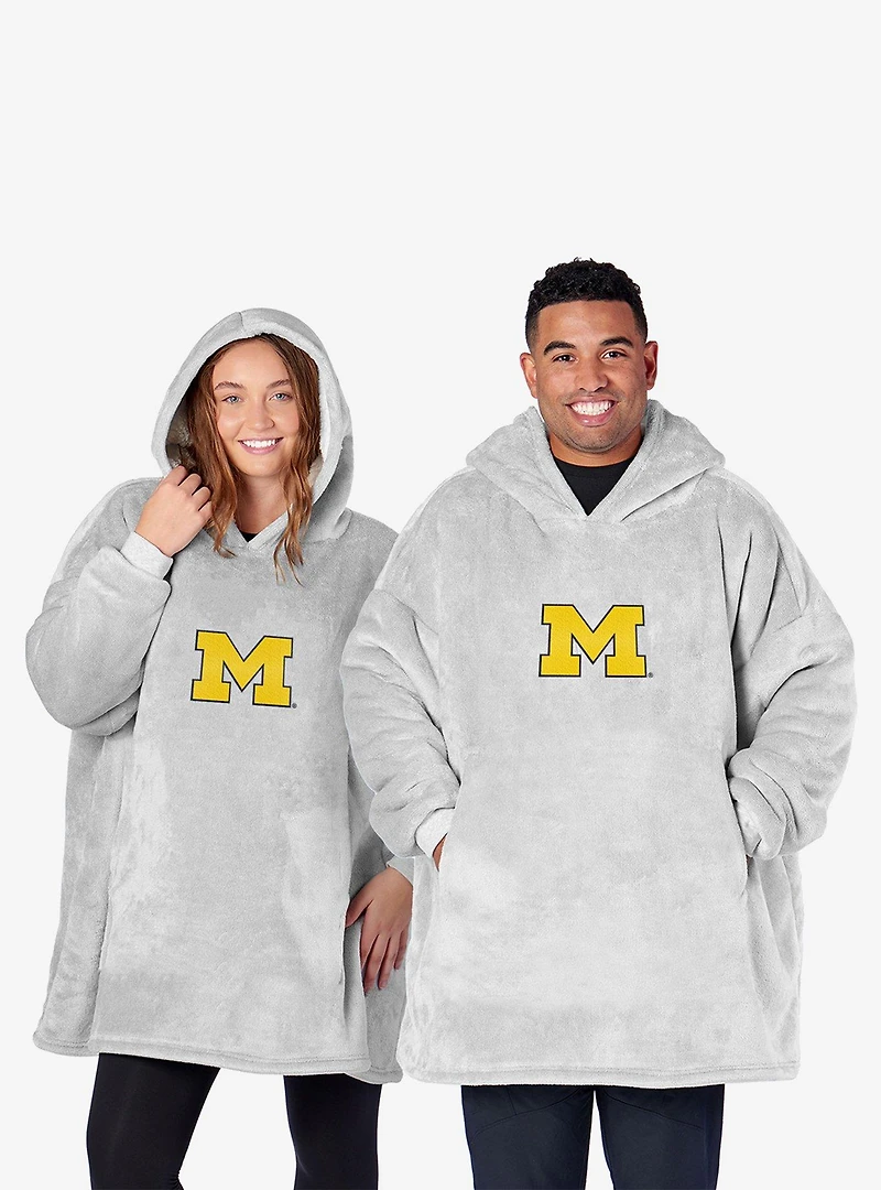 NCAA Michigan Wolverines Heather Grey Hoodler Pullover Hoodie