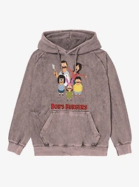 Bob's Burgers Family Photo Looking Up Mineral Wash Hoodie