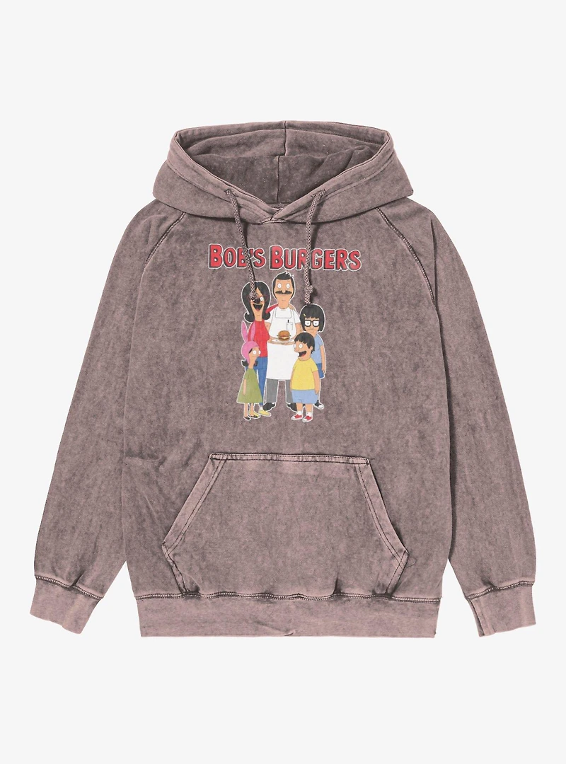 Bob's Burgers Happy Family Mineral Wash Hoodie