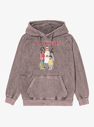 Bob's Burgers Happy Family Mineral Wash Hoodie