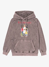 Bob's Burgers Happy Family Mineral Wash Hoodie