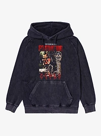 Predator Soon The Hunt Will Begin Target Scan Mineral Wash Hoodie