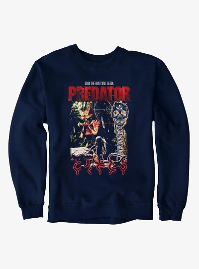 Predator Soon The Hunt Will Begin Target Scan Sweatshirt