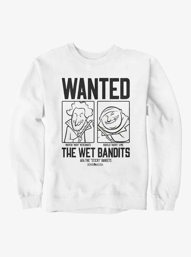 Home Alone Wanted Wet Bandits Cartoons Sweatshirt