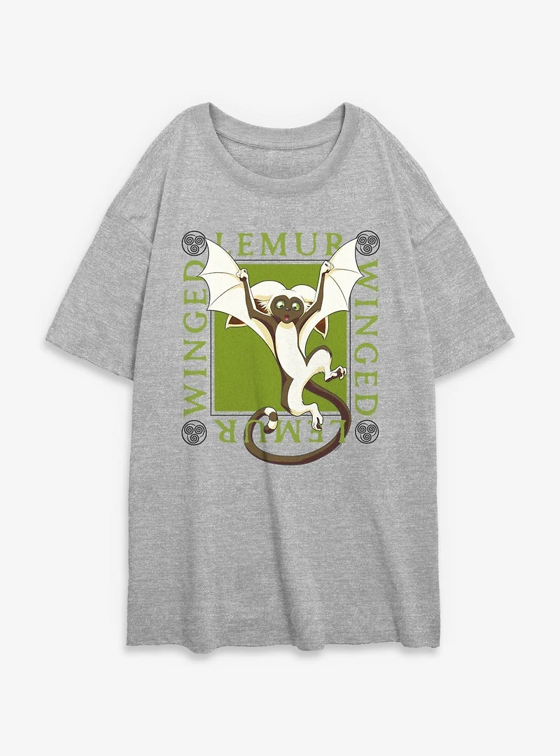 Avatar: The Last Airbender Avatar Flying Lemur Momo Womens Oversized T-Shirt