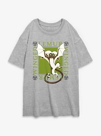 Avatar: The Last Airbender Avatar Flying Lemur Momo Womens Oversized T-Shirt
