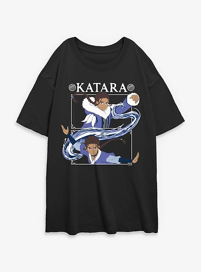 Avatar: The Last Airbender Avatar Katara Character Focus Womens Oversized T-Shirt