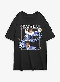 Avatar: The Last Airbender Avatar Katara Character Focus Womens Oversized T-Shirt