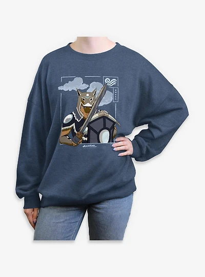 Avatar: The Last Airbender Avatar Sokka Water Tribe Armor Womens Oversized Sweatshirt