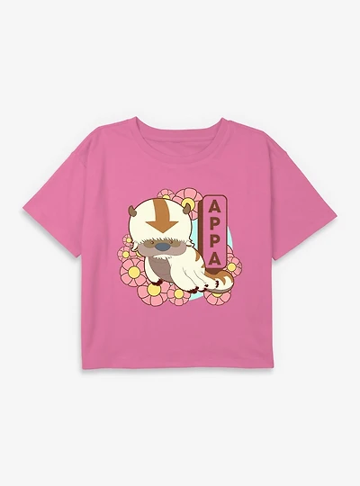Avatar: The Last Airbender Avatar Appa Chibi Spring Youth Girls Boxy Crop T-Shirt