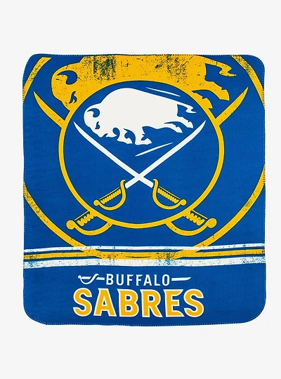 NHL Buffalo Sabres Fade Away Fleece Throw Blanket