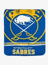 NHL Buffalo Sabres Fade Away Fleece Throw Blanket