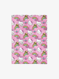 Hello Kitty Tie Dye Rainbow Silk Touch Throw Blanket