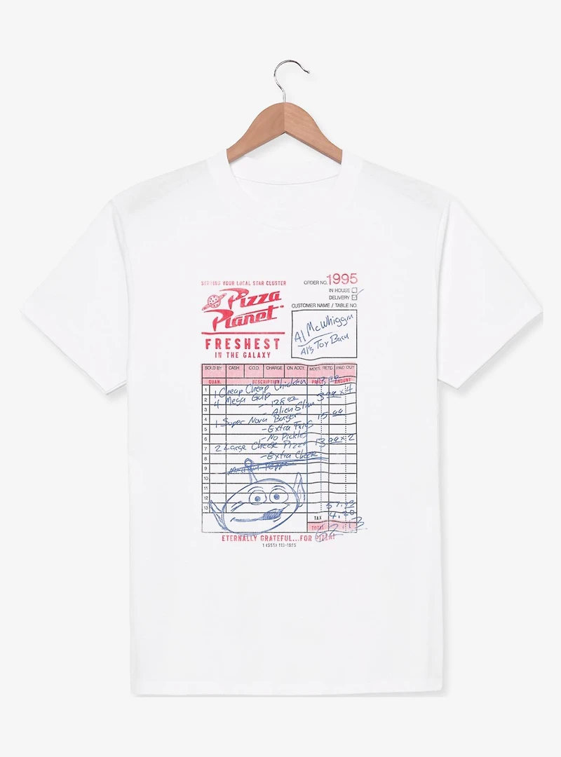 Disney Pixar Toy Story Pizza Planet Eternally Grateful For Receipt T-Shirt