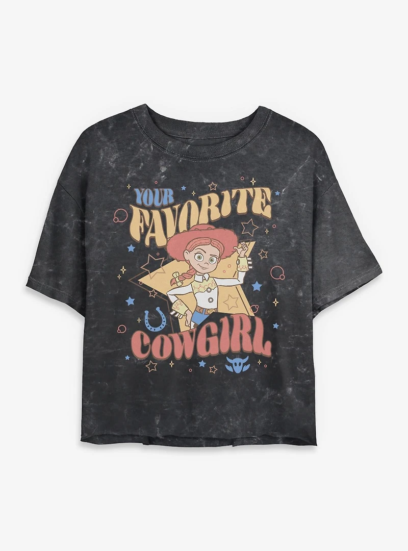 Disney Pixar Toy Story Your Favorite Cowgirl Jesse Mineral Wash Womens Crop T-Shirt
