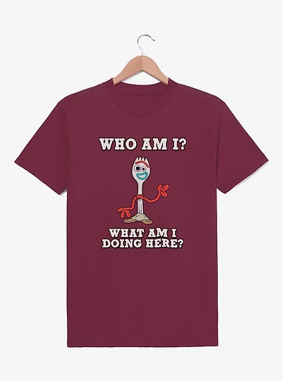 Disney Pixar Toy Story Who Am I What Here Forky T-Shirt
