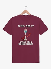Disney Pixar Toy Story Who Am I What Here Forky T-Shirt
