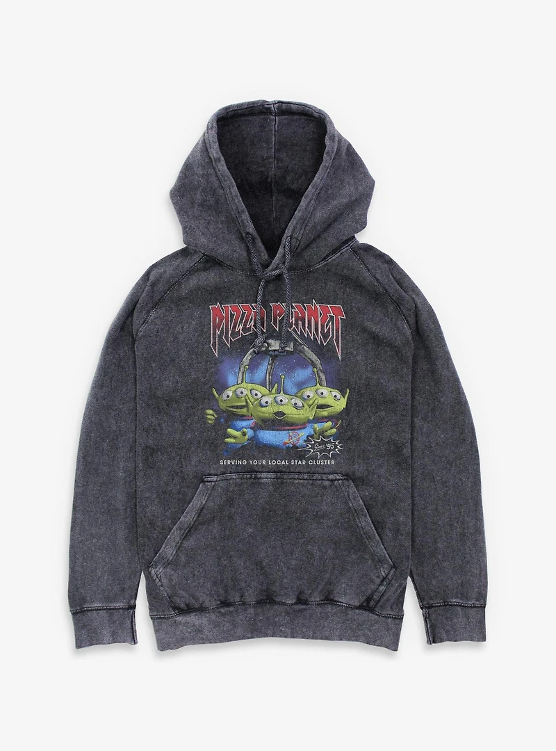 Disney Pixar Toy Story Pizza Planet Aliens Since 95 Mineral Wash Hoodie