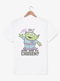 Disney Pixar Toy Story Pizza Planet Who Will Be Chosen Alien T-Shirt