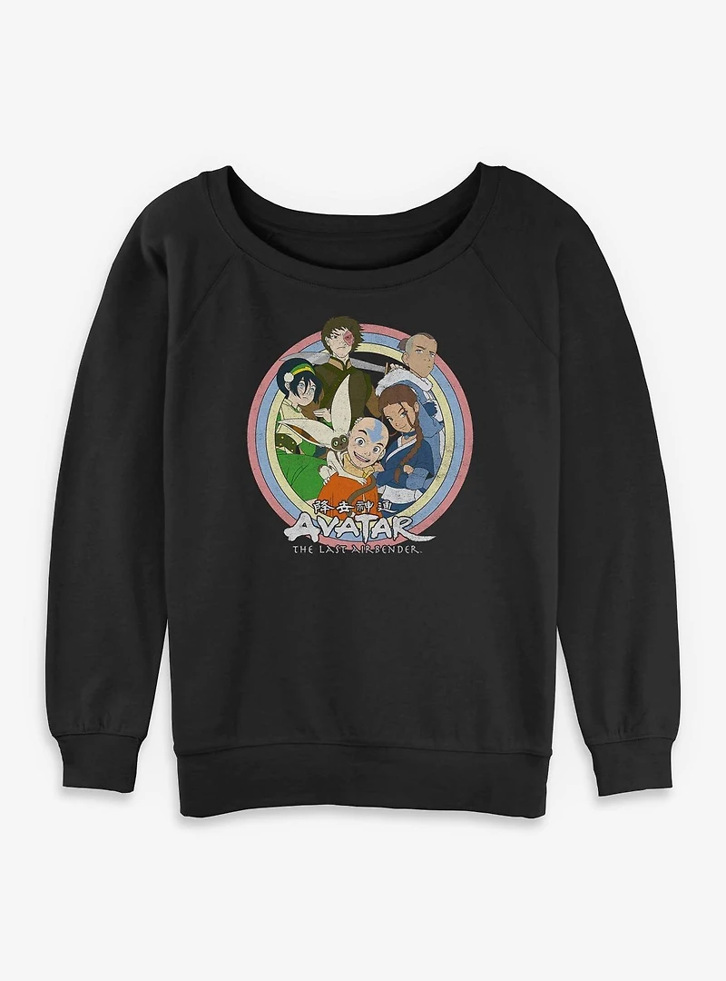 Avatar: The Last Airbender Avatar Circle Group Womens Slouchy Sweatshirt