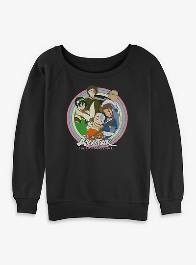 Avatar: The Last Airbender Avatar Circle Group Womens Slouchy Sweatshirt