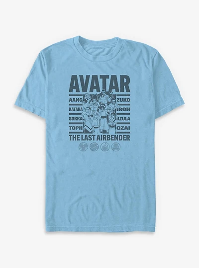 Avatar: The Last Airbender Avatar Group Named T-Shirt