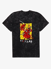 Marvel Comics Retro Hand On The Daredevil Ransom Letters Mineral Wash T-Shirt