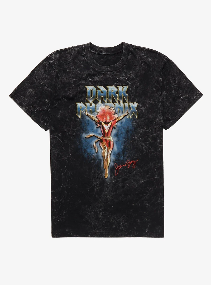 Marvel X-Men Dark Phoenix Ascending Jean Grey Mineral Wash T-Shirt