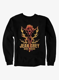 Marvel X-Men Jean Grey Dark Phoenix Orange And Red Flames Sweatshirt