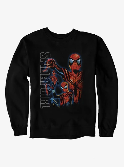 Marvel Spider-Man Spider-Girl Strike A Pose Montage Sweatshirt