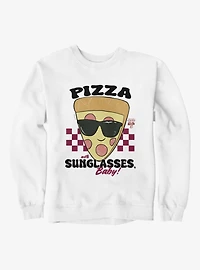 Disney Pixar Toy Story 5 Pizza With Sunglasses Baby Checkered Sweatshirt