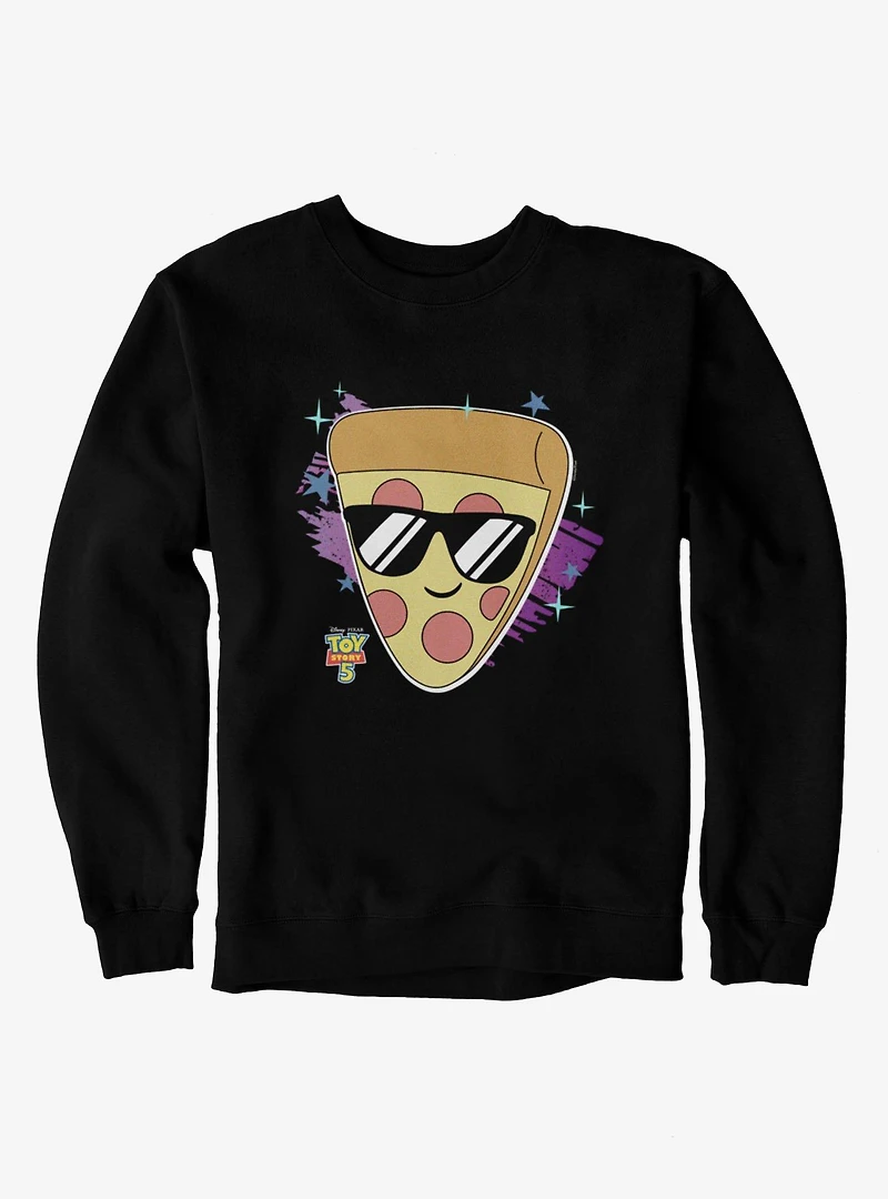 Disney Pixar Toy Story 5 Pizza With Sunglasses Pepperoni Explosion Sweatshirt