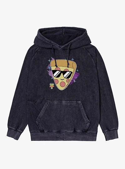 Disney Pixar Toy Story 5 Pizza With Sunglasses Pepperoni Explosion Vintage Mineral Washed Hoodie