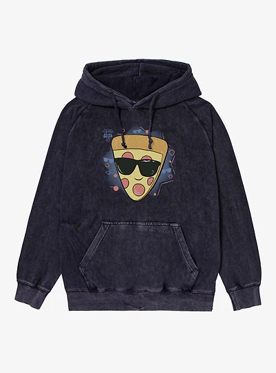 Disney Pixar Toy Story 5 Pizza With Sunglasses Star Icon Vintage Mineral Washed Hoodie