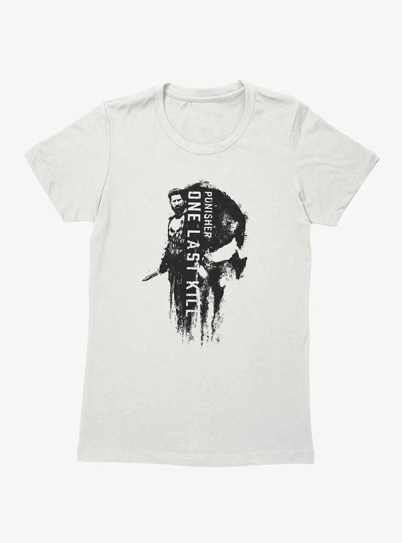 Marvel Punisher Skull By His Side Womens T-Shirt